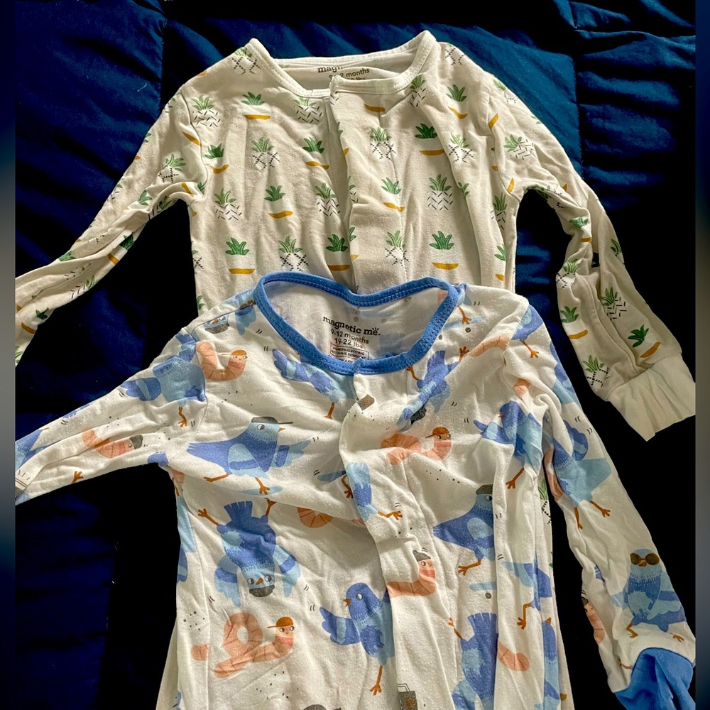 Magnetic Me: Infant Onesies (2)- SZ 9-12 mos